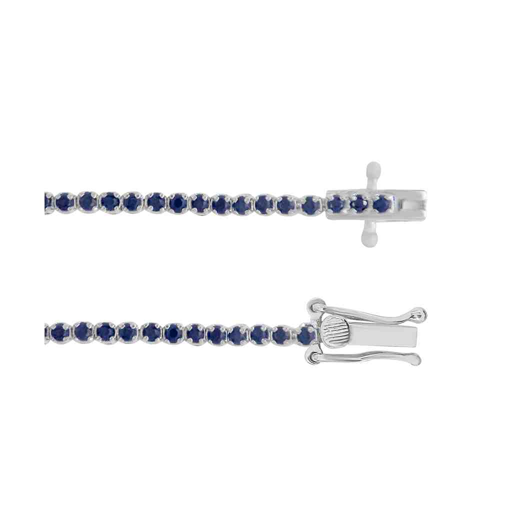 Tiger Prong Tennis Blue Sapphire Brecelet  BR1A100L700BS